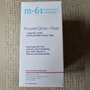 PowerGlow Peel - 1 Minute Exfoliating Facial Peel - New - 60 Count